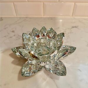 Crystal Lotus Candle Holder